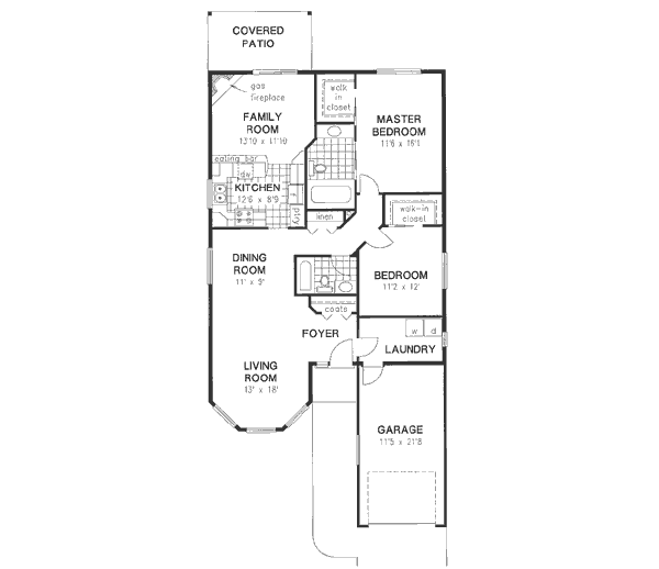 Traditional Floor Plan - Main Floor Plan #18-9057
