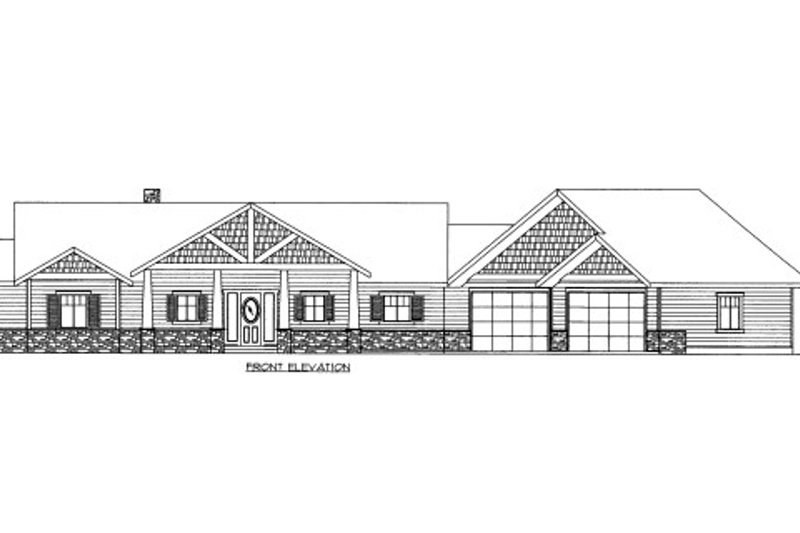 Bungalow Style House Plan - 5 Beds 3 Baths 4550 Sq/Ft Plan #117-708