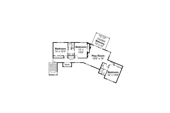 Floor Plan - Upper Floor for Craftsman House Plan #124-1277 - 4 bed, 4.5 bath