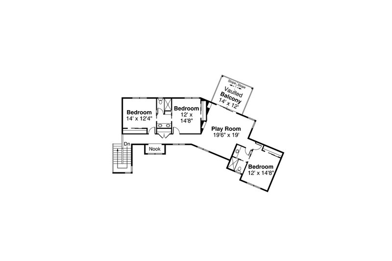 Home Plan - Floor Plan - Upper Floor for Craftsman House Plan #124-1277 - 4 bed, 4.5 bath