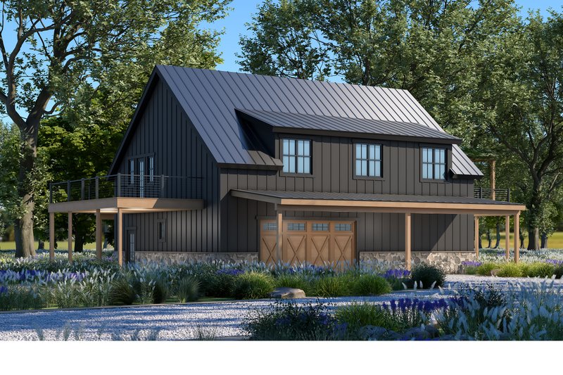 Dream House Plan - Exterior - Rear Elevation for Barndominium House Plan #20-2561, 0.5 bath