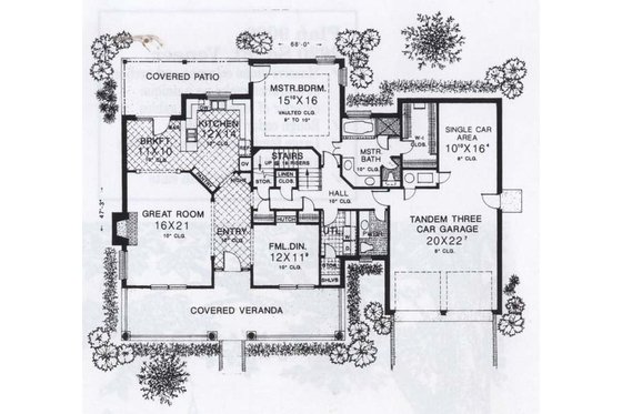Floor Plan - Main Floor for Traditional House Plan #310-856 - 4 bed, 3.5 bath