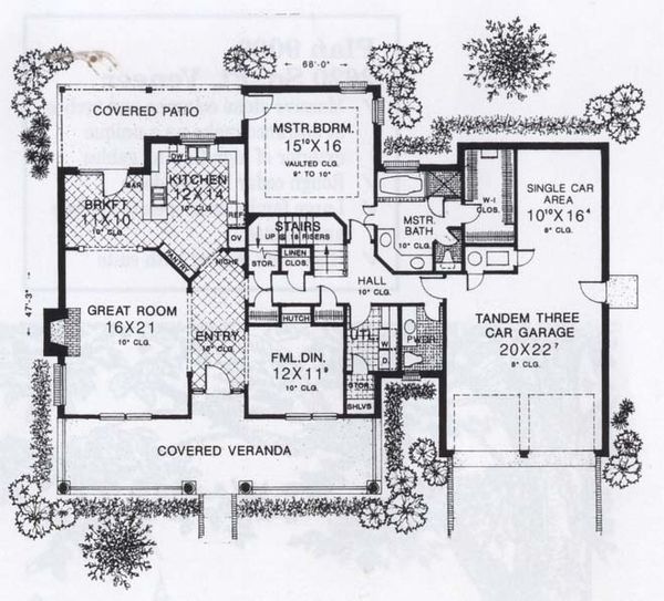 Traditional Floor Plan - Main Floor Plan #310-856
