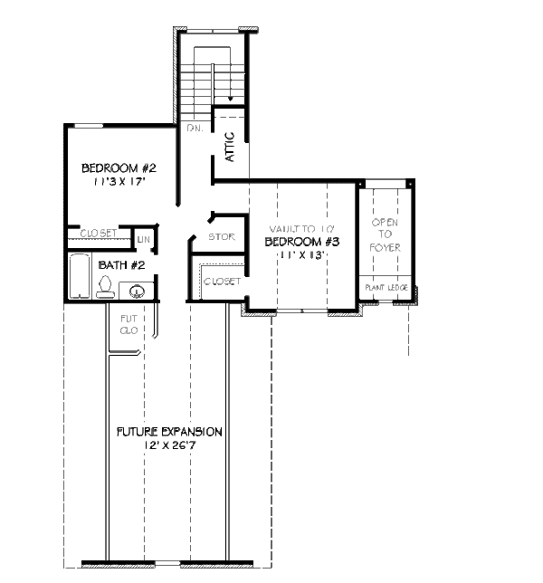 European Floor Plan - Upper Floor Plan #424-22
