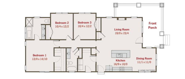 Craftsman Floor Plan - Other Floor Plan #461-1