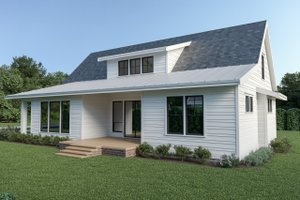 Exterior - Rear Elevation for Farmhouse House Plan #1070-87 - 3 bed, 2.5 bath