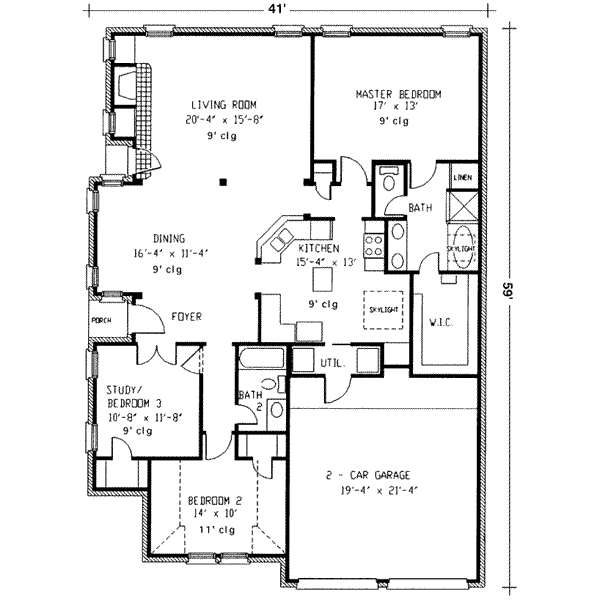 European Floor Plan - Main Floor Plan #410-217