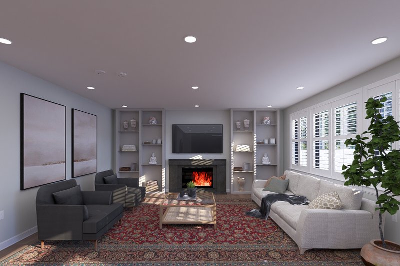 Architectural House Design - Interior - Family Room 1 for Traditional House Plan #1060-346 - 3 bed, 2.5 bath