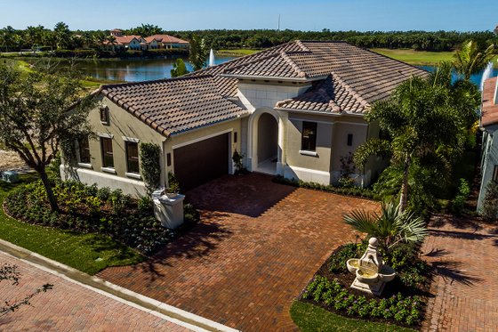 Exterior - Front Elevation 4 for Mediterranean House Plan #930-480 - 3 bed, 3 bath