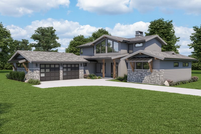 Dream House Plan - Modern Exterior - Other Elevation Plan #1070-125