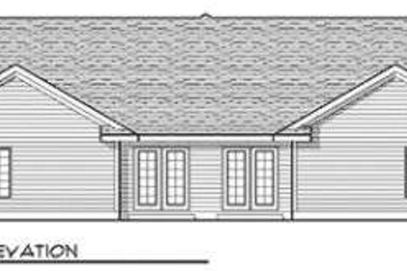 House Plan Design - Exterior - Rear Elevation for Traditional House Plan #70-655 - 2 bed, 2 bath