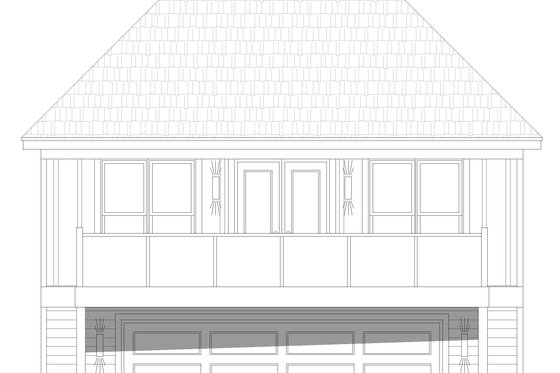 Exterior - Front Elevation 3 for Craftsman House Plan #932-1354 - 1 bed, 1 bath