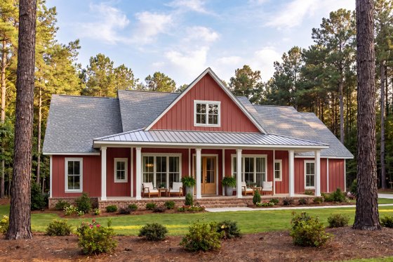 Exterior - Front Elevation 12 for Farmhouse House Plan #430-439 - 4 bed, 2.5 bath