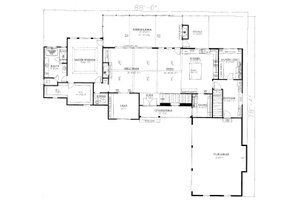 Floor Plan - Main Floor for Craftsman House Plan #437-115 - 4 bed, 3.5 bath