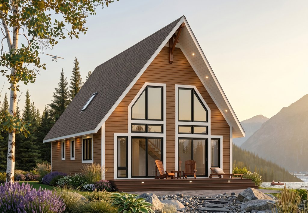 Exterior - Rear Elevation 2 for Cabin House Plan #23-501 - 2 bed, 1 bath