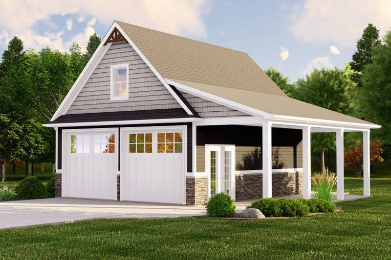 Country Style House Plan - 0 Beds 0.5 Baths 721 Sq/Ft Plan #1064-240