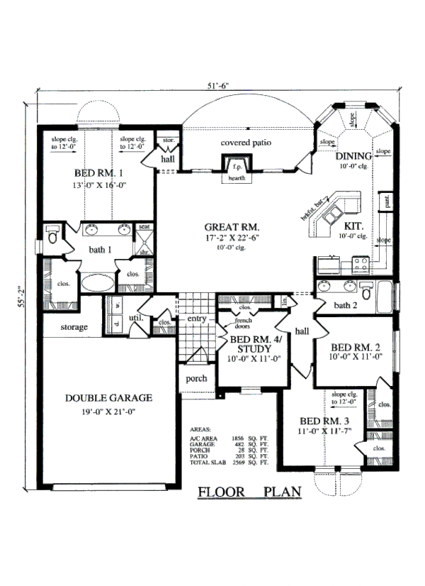 Home Plan - Traditional Floor Plan - Main Floor Plan #42-363