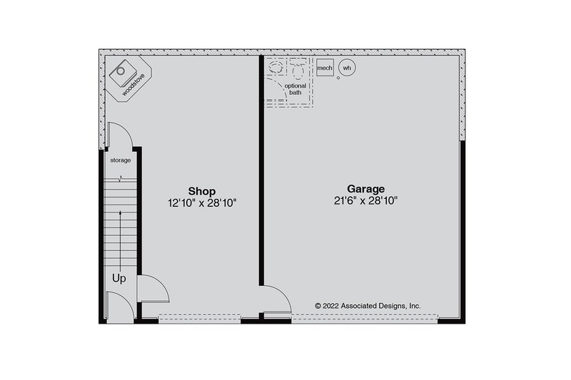 House Blueprint - Floor Plan - Lower Floor for Traditional House Plan #124-1304 - 2 bed, 2 bath