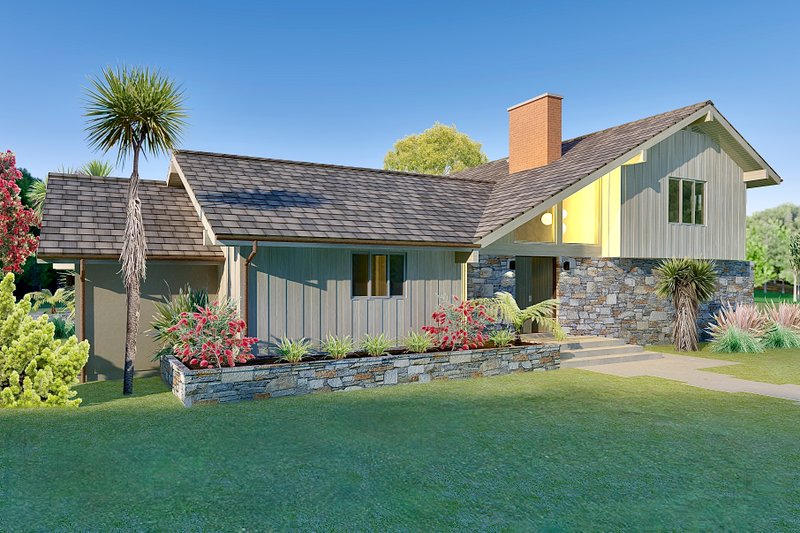 Dream House Plan - Modern Exterior - Front Elevation Plan #489-16