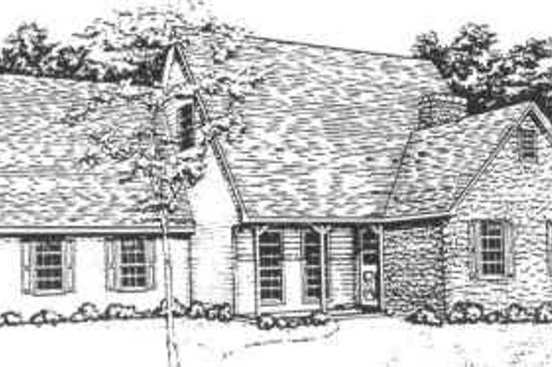 Architectural House Design - Farmhouse Exterior - Front Elevation Plan #30-186
