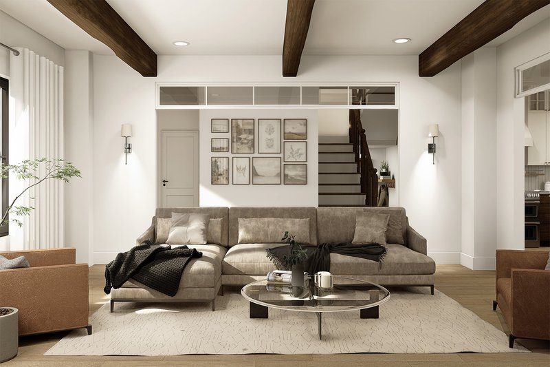 Home Plan - Interior - Family Room for Farmhouse House Plan #23-2392 - 4 bed, 2.5 bath