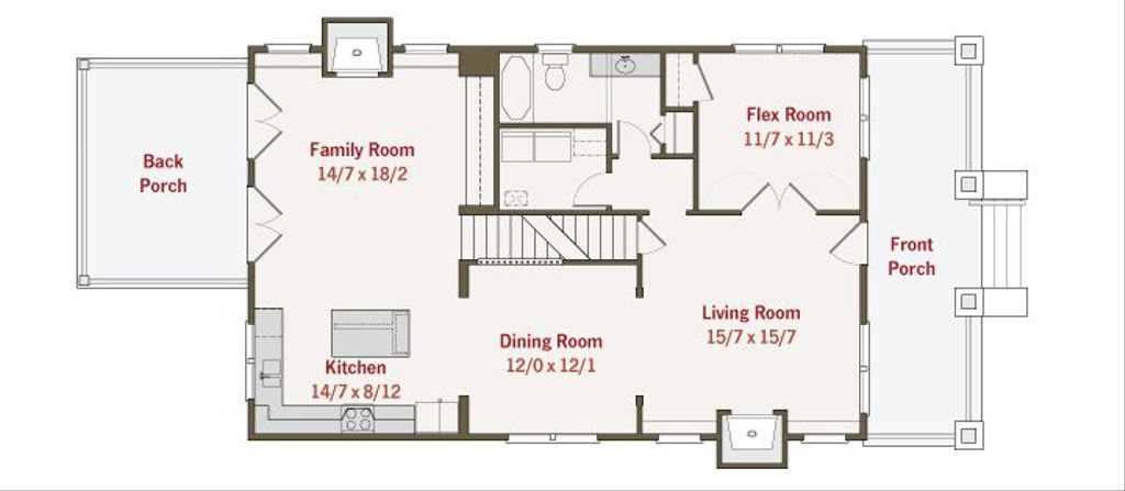 Craftsman Style House Plan 4 Beds 3 Baths 2680 Sq Ft Plan 461 36 Houseplans Com