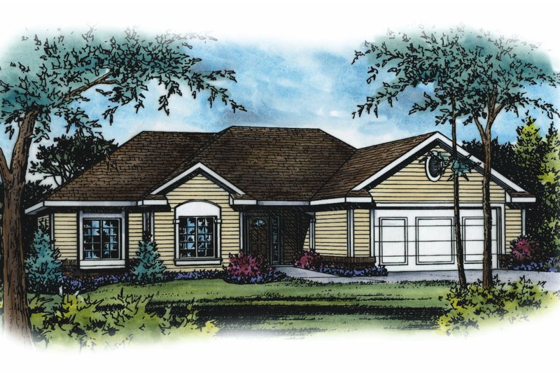 Home Plan - Traditional Exterior - Front Elevation Plan #20-1576