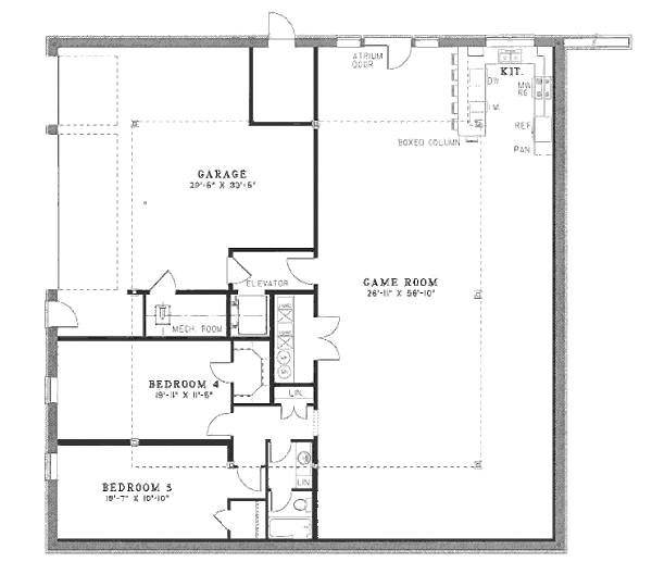 Home Plan - Southern Floor Plan - Lower Floor Plan #17-280