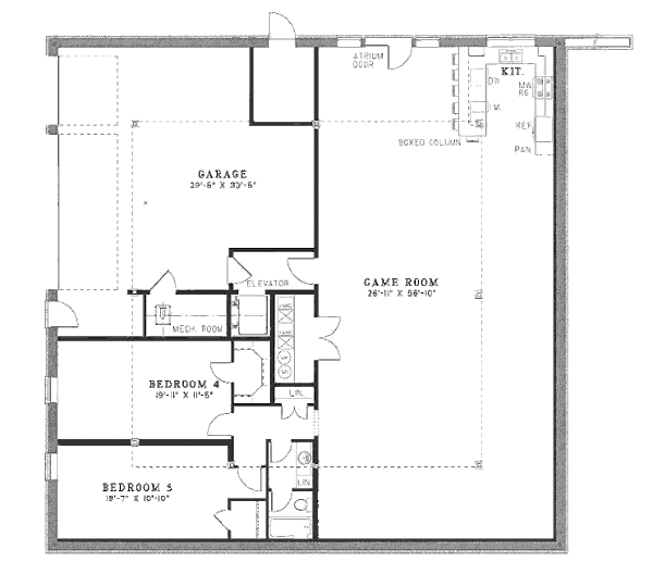 Dream House Plan - Southern Floor Plan - Lower Floor Plan #17-280