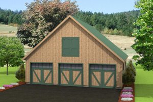 Country Exterior - Front Elevation Plan #75-211