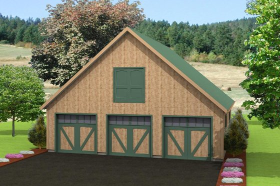 Exterior - Front Elevation for Country House Plan #75-211, 0 bath