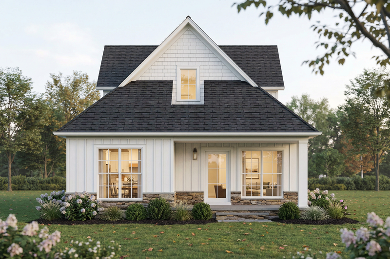 House Blueprint - Exterior - Rear Elevation for Farmhouse House Plan #923-484 - 3 bed, 2.5 bath