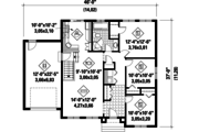 Traditional Style House Plan - 3 Beds 1 Baths 1160 Sq/Ft Plan #25-4592 