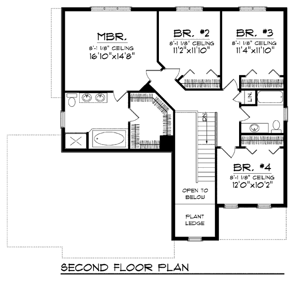 Dream House Plan - Mediterranean Floor Plan - Upper Floor Plan #70-936