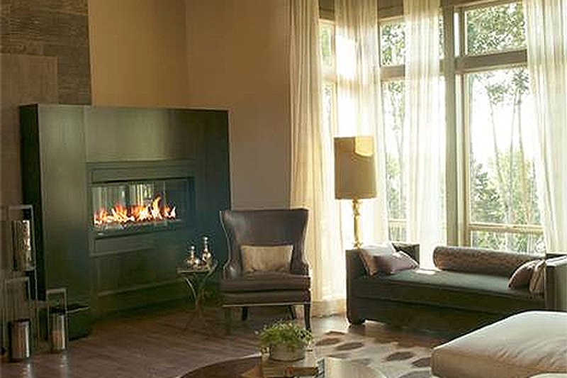 Home Plan - Living Room - 4000 square foot Craftsman home
