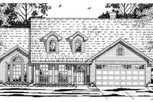 Southern Exterior - Front Elevation Plan #42-191