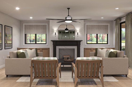 Interior - Family Room for Farmhouse House Plan #455-682 - 4 bed, 4.5 bath
