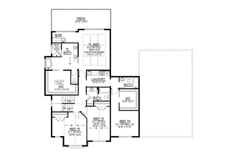 Architectural House Design - Floor Plan - Upper Floor for Traditional House Plan #1064-502 - 7 bed, 4.5 bath