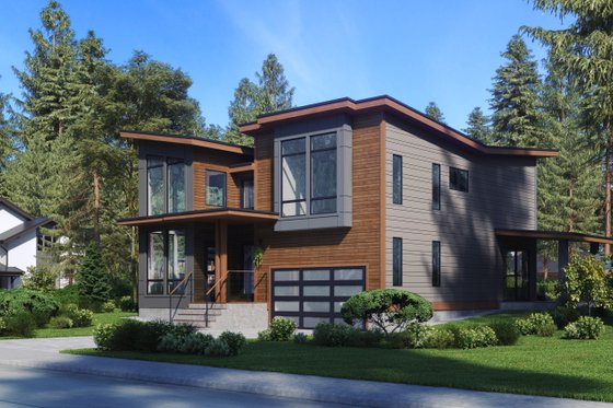 Exterior - Other Elevation for Contemporary House Plan #1066-81 - 4 bed, 2.5 bath