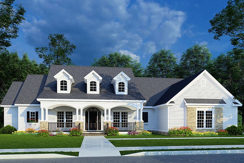 House Blueprint - Farmhouse Exterior - Front Elevation Plan #923-269