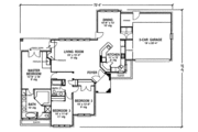 European Style House Plan - 3 Beds 2 Baths 1826 Sq/Ft Plan #410-168 