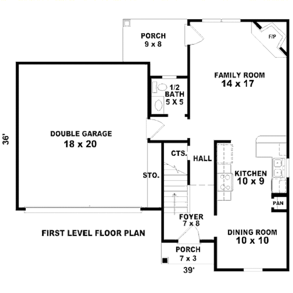 European Floor Plan - Main Floor Plan #81-13763