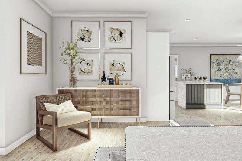 Architectural House Design - Interior - Family Room 2 for European House Plan #455-177 - 3 bed, 2.5 bath