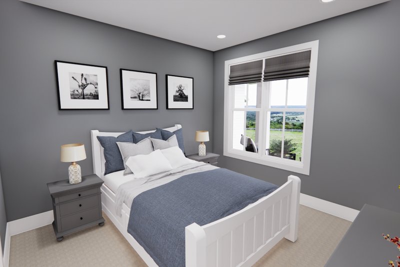 House Blueprint - Interior - Bedroom 1 for Farmhouse House Plan #51-1227 - 4 bed, 2 bath