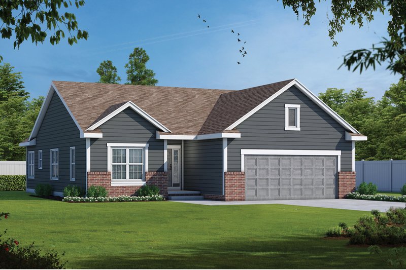 Traditional Style House Plan - 3 Beds 2 Baths 1644 Sq/Ft Plan #20-1519