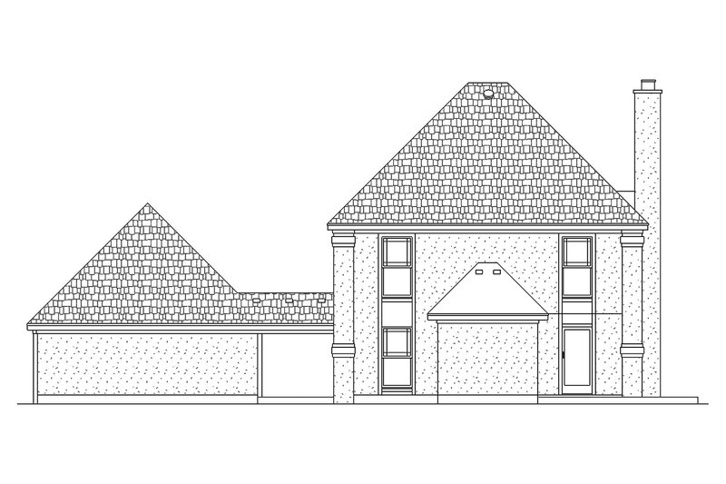 Dream House Plan - Exterior - Rear Elevation for Traditional House Plan #45-577 - 3 bed, 2.5 bath