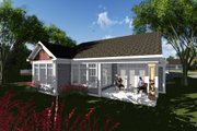 Craftsman Style House Plan - 2 Beds 2 Baths 1456 Sq/Ft Plan #70-1262 Exterior 