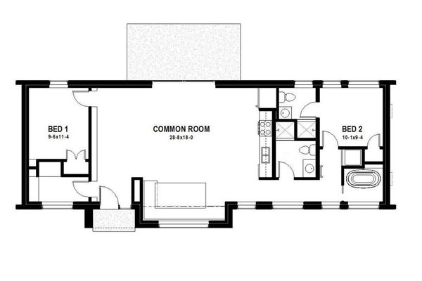 Architectural House Design - Modern Floor Plan - Main Floor Plan #497-33