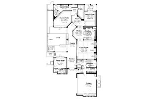 Floor Plan - Main Floor for Mediterranean House Plan #930-22 - 4 bed, 5 bath
