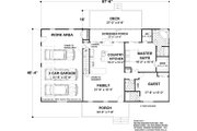 Traditional Style House Plan - 2 Beds 2.5 Baths 1500 Sq/Ft Plan #56-606 